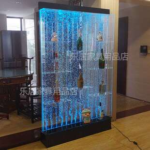 流水摆件客餐厅玄关入户门玄关屏风隔断简约装饰摆放水幕墙屏风