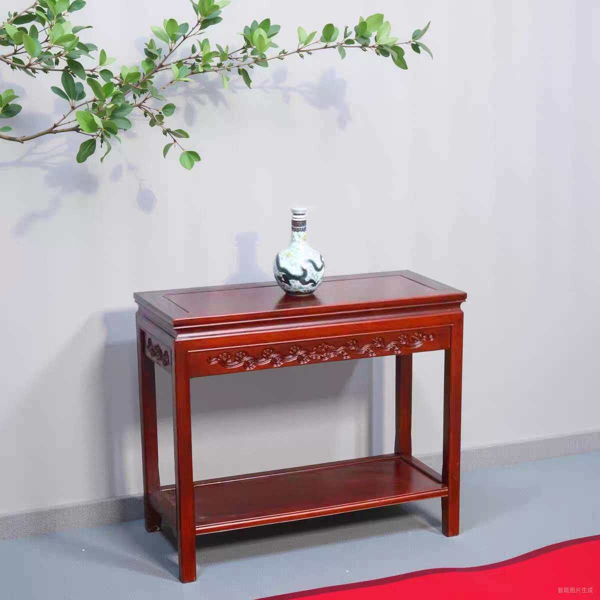 L7实木沙发边几角几窄边桌边柜客厅小茶几新中式长条桌简约长方形