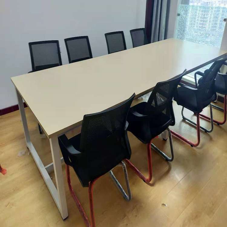 时尚板式会议桌 钢木会议桌 办公家具 会议桌长桌现代简约 会议桌
