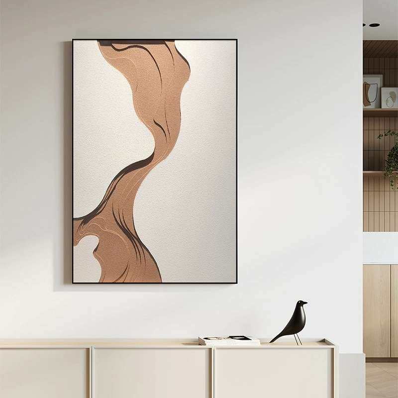 3d立体浮雕装饰画艺术感走廊过道挂画客厅竖版大气砂岩玄关墙壁画