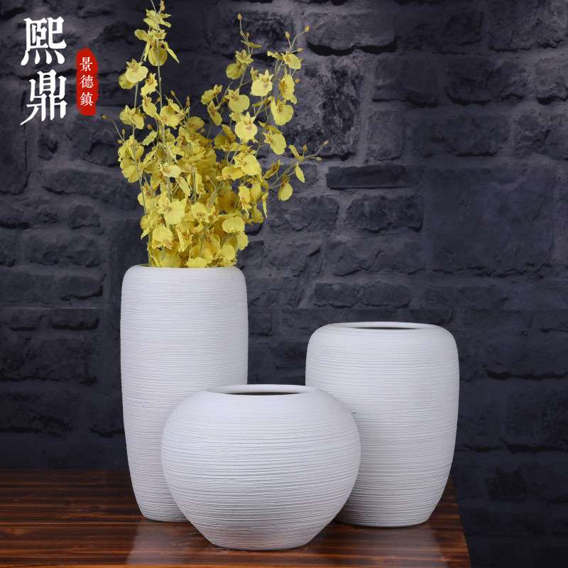 厂家 手工大号落地陶瓷花盆创意粗陶复古庭院景观花盆花瓶摆设