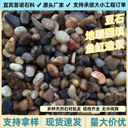 豆石滤料地暖回填汗蒸房小鹅卵石鱼缸造景底砂铺路小石子卵石厂家