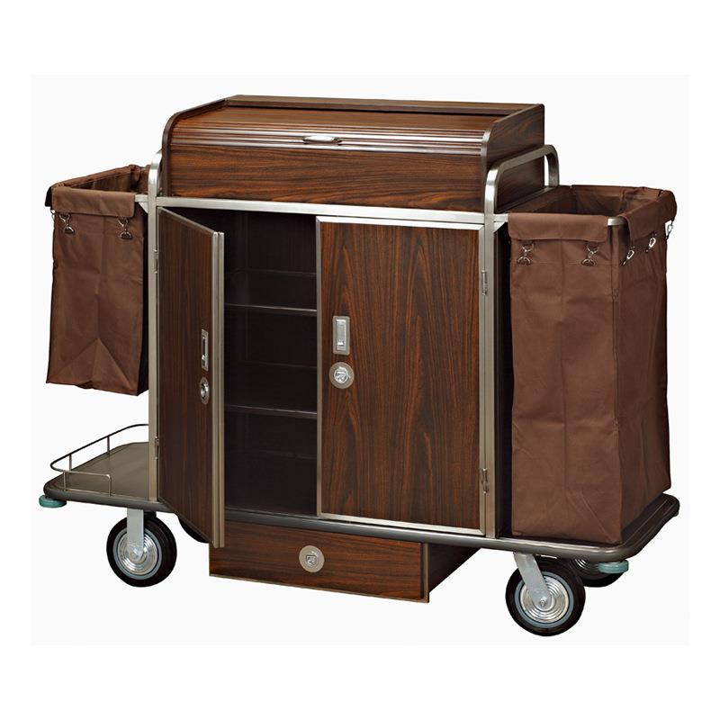 酒店服务车钢木客房房口车多功能客房服务车出口房务车