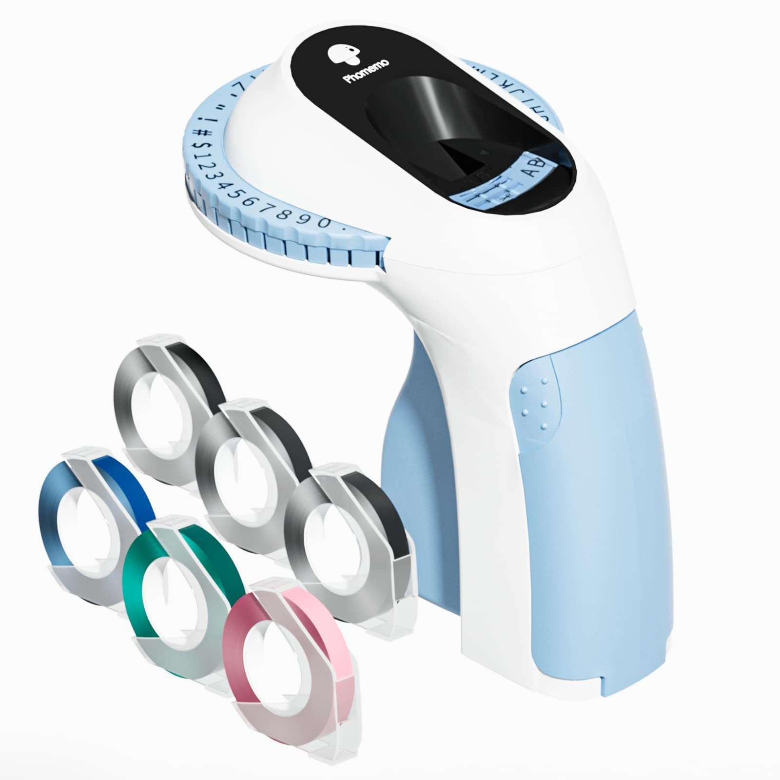 phomemo E975手动打印机家用手持按压式塑料压花色带标签打印新款