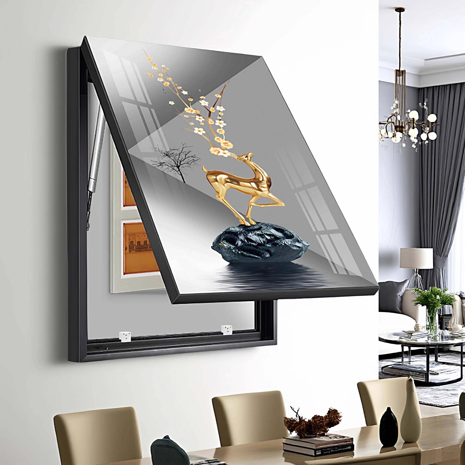 轻奢电表箱装饰画竖款现代简约弱电箱电盒子空开箱配电箱遮挡挂画