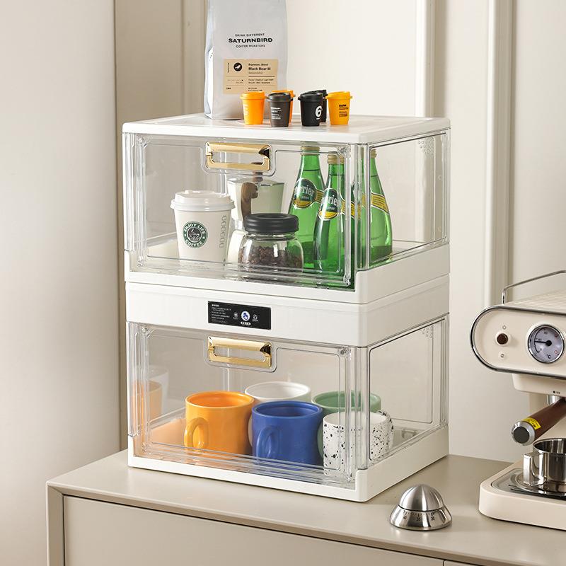 防尘消毒水架杯子透明碗柜马克杯置物架茶杯咖啡杯玻璃杯收纳盒