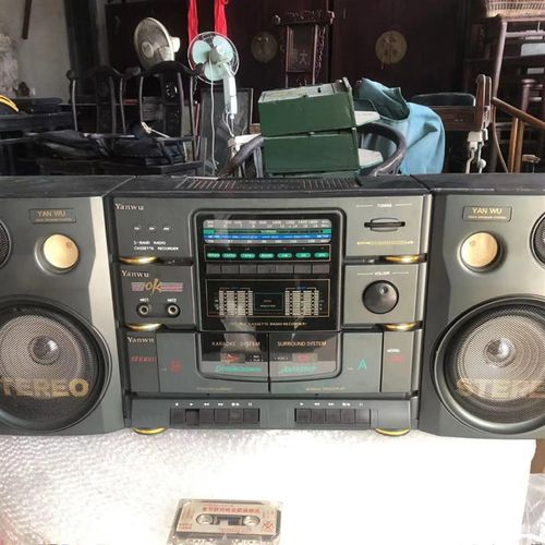 老式经典的怀旧双卡收录机录音y机复古磁带机卡带录音机完整可使