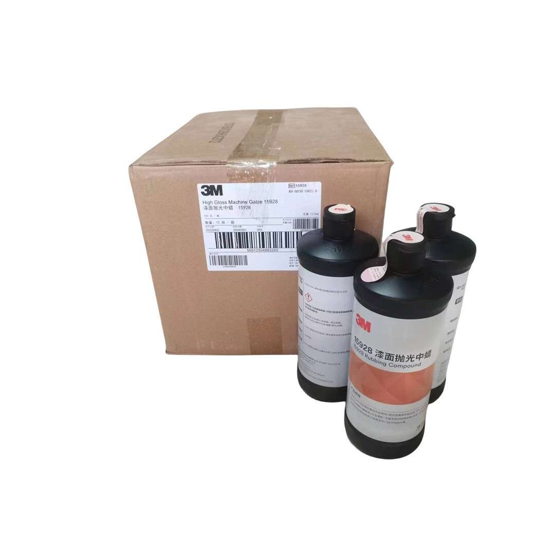 3M15928漆面抛光中蜡 汽车 家具 钢琴 玻璃钢模具等表面抛光处理