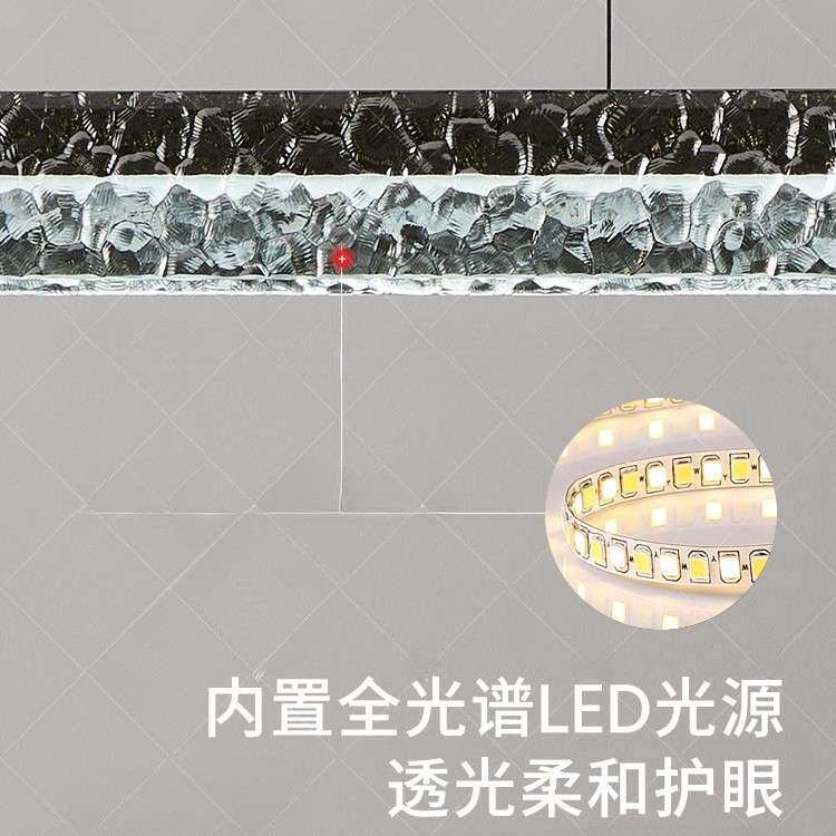 2025年新款餐厅灯一字灯诧电镀玻璃寂中山灯具餐桌灯餐厅吊灯创意