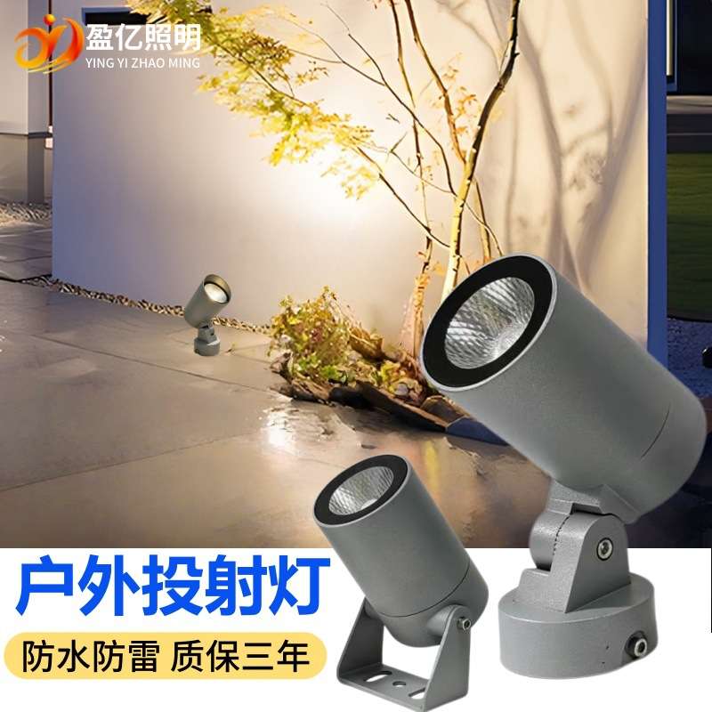 LED投光灯户外投射灯50W外墙建筑酒店园林工程照树灯圆形聚光灯
