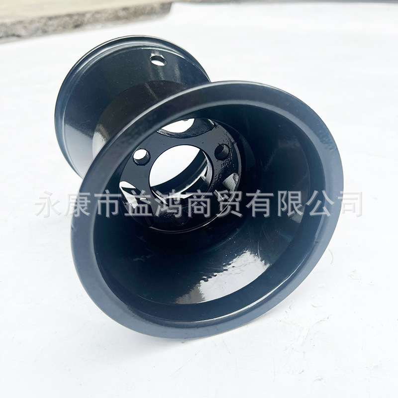 漂移竞技四轮三轮卡丁车5寸后轮毂 11X7.10-5寸铝轮毂镂空轮圈黑