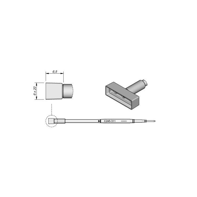 西班牙 JBC C245311 塑料用烙铁头20x6 C245-311