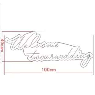 100x40cm 迎宾灯牌  婚礼人像  背景发光人像   lighted letter