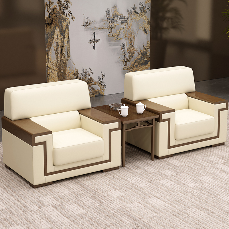 贵宾接待会议沙发椅办公室商务酒店大堂政府会客厅布W艺单人位茶