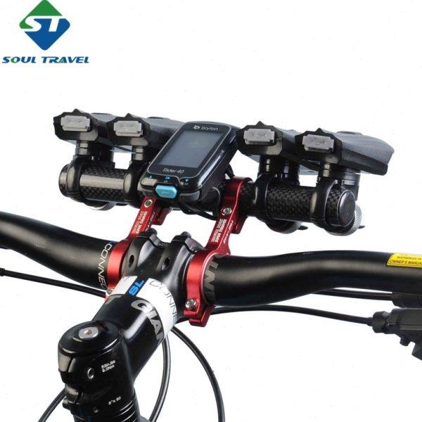 山地自行车把多功能扩展架延伸座 公路车加长碳纤维码表车灯支架