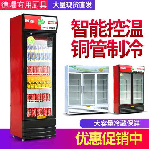 展示柜冷藏柜立式商用双门冰柜冰箱啤酒超市水果保鲜柜饮料柜