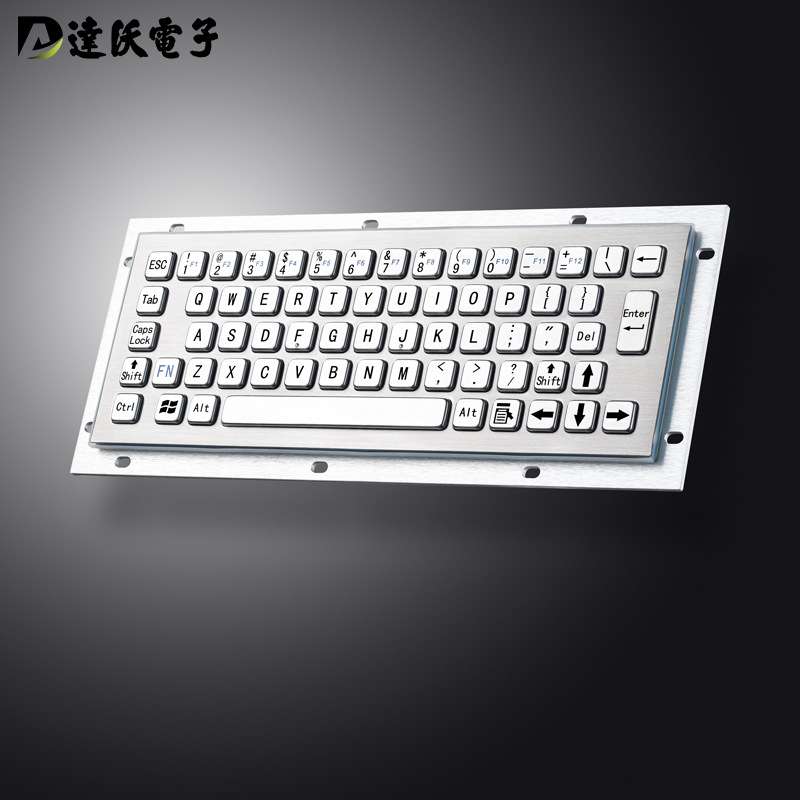 D-8656金属不锈钢工业键盘 64键防水防尘防爆嵌入式安装于火花机