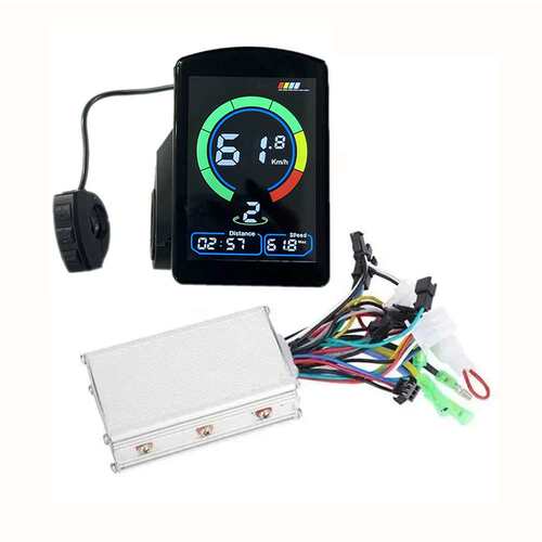 电动山地车锂电仪表NC-81F彩屏无刷控制器350W 24V 36V 48V配件
