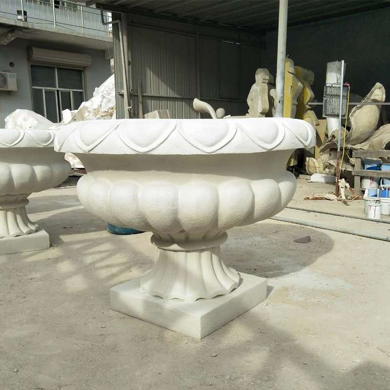 玻璃钢花盆盆栽雕塑仿花岗岩花箱摆件户外欧式园林景观美陈装饰品