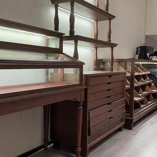 中古风展示柜首饰珠宝古玩展柜玉器陈列柜仿古珠宝玉器展示柜钢制