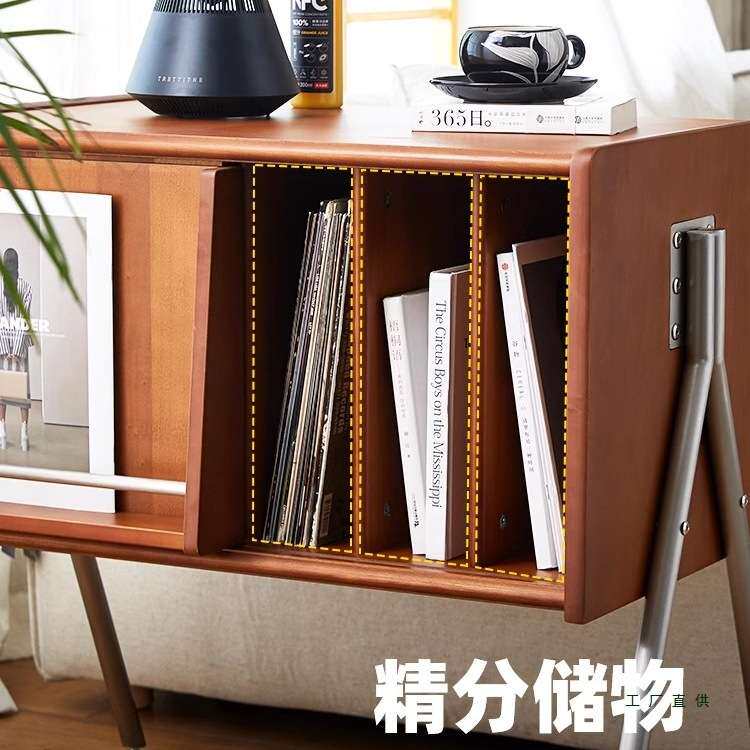 北欧复古杂志边柜实木客厅沙发边几卧室床头收纳柜书架置物柜书柜