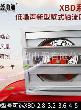 XBD(XBDZ)-5.6低噪声防爆新型壁式轴流风机 方形壁式轴流通风机