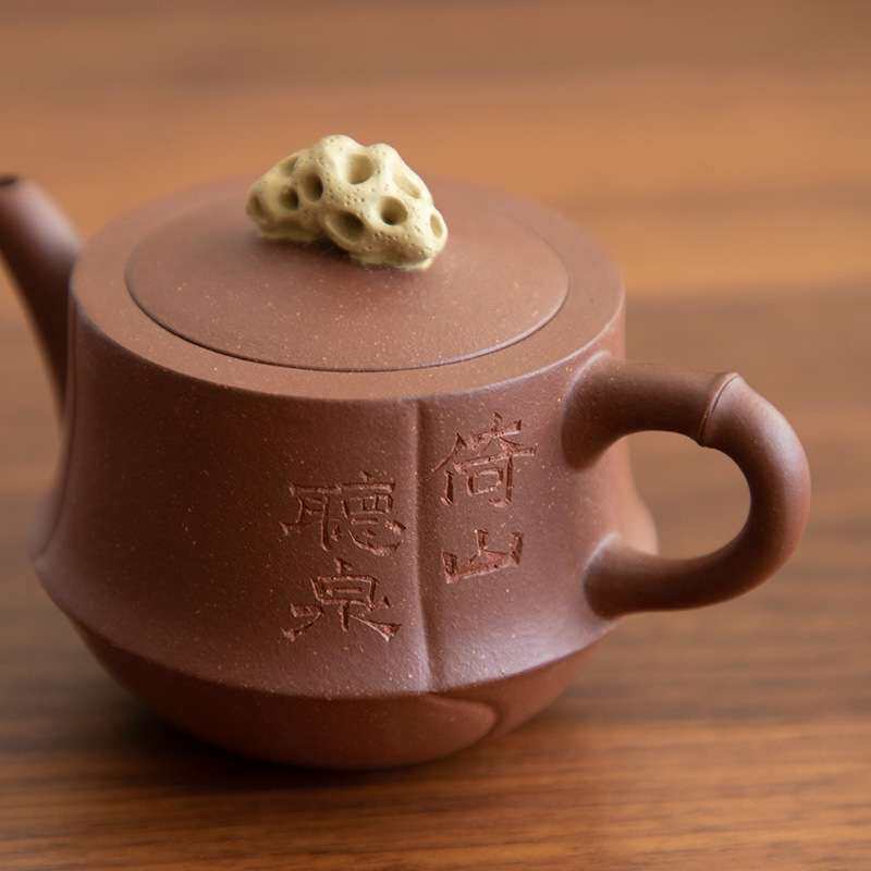 德化陶瓷【茶壶】太湖石听泉壶160ml/紫砂/宜兴纯手工/王燕