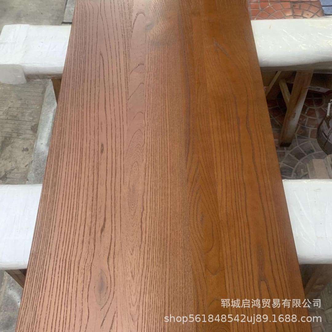 木板实木板整张原木桌面板长方形白蜡木榆木隔板飘窗板吧台板