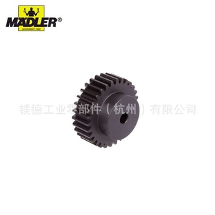 Maedler 正齿轮 POM 发黑 宽型 一侧带轮毂 直齿型 模数 0.5 - 3