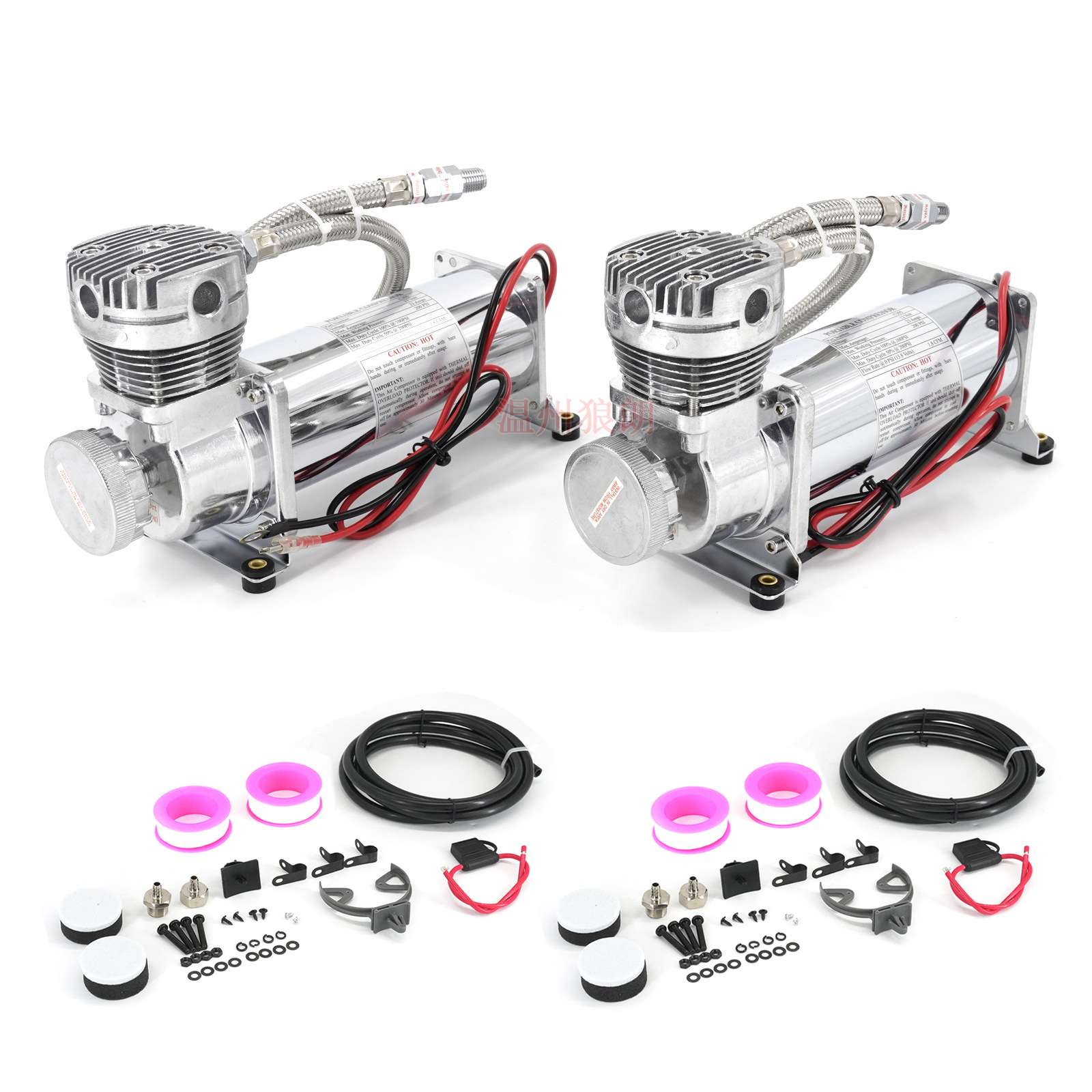 跨境热销汽车改装悬架打气泵12V 200PSI 大功率空气压缩电机泵