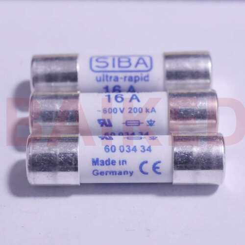 16A gRL AC600V 6003434 10*38mm 200KA 保险丝 西霸SIBA Germany