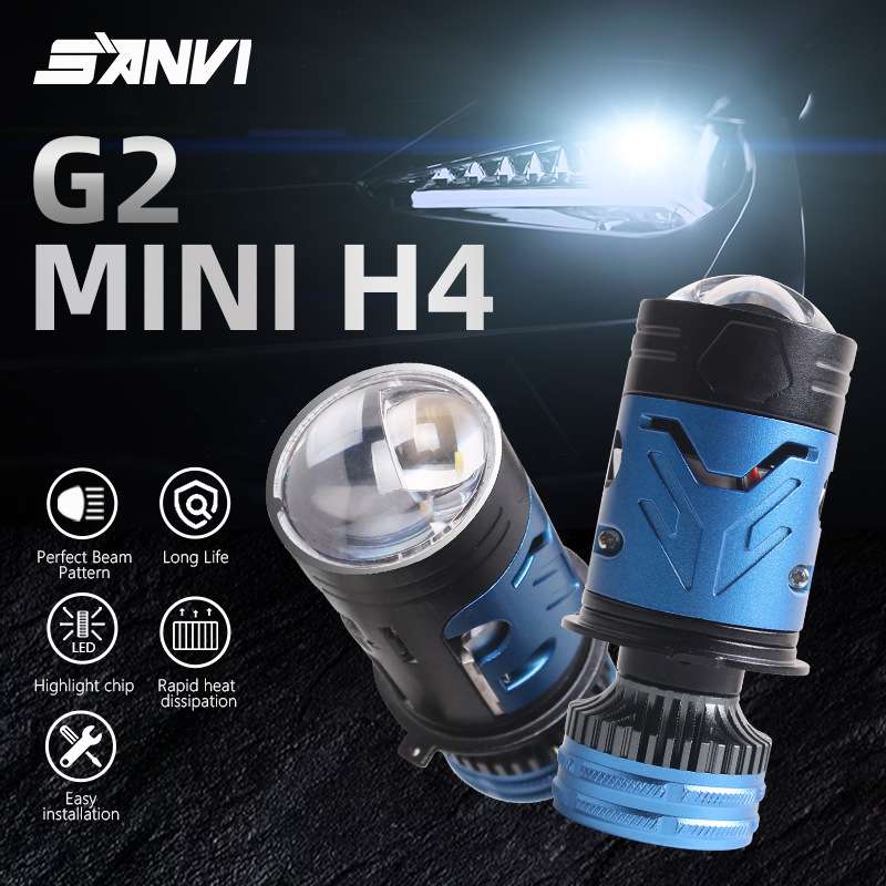 三为车灯SANVI新款G2大功率70W超亮H4 led灯远近一体适用汽车摩托