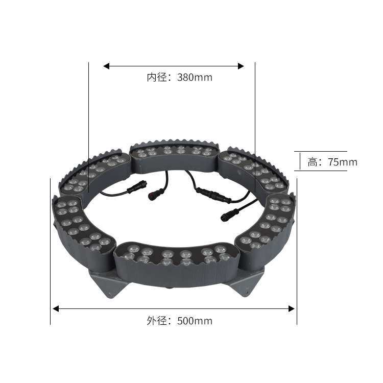 LED抱树灯外壳led抱箍灯外壳照树灯罗马柱灯48W60W72W84W户外灯具
