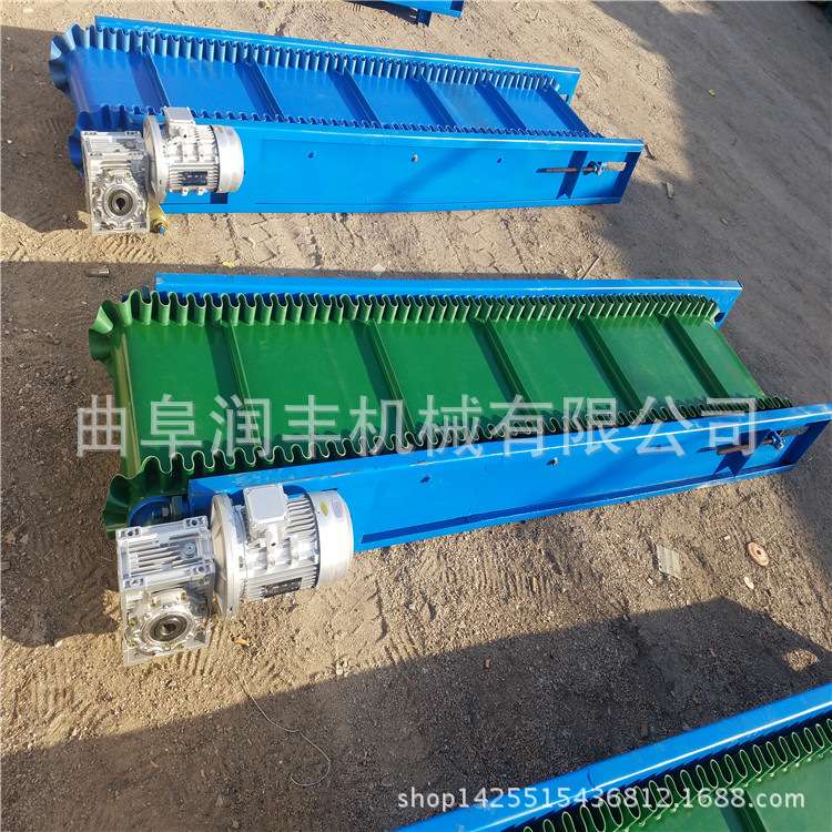 建筑工程石子输送机 PVC挡边运输机 润丰用石子输送机
