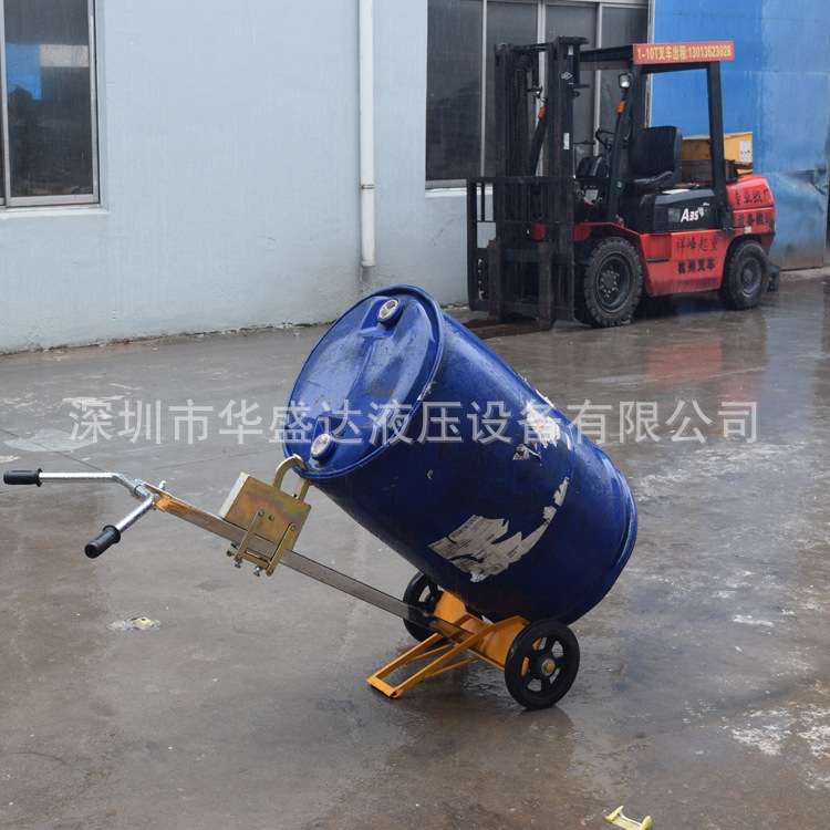 DE450ABCD油桶搬运车 简易油桶车 圆桶咬嘴手推油桶车
