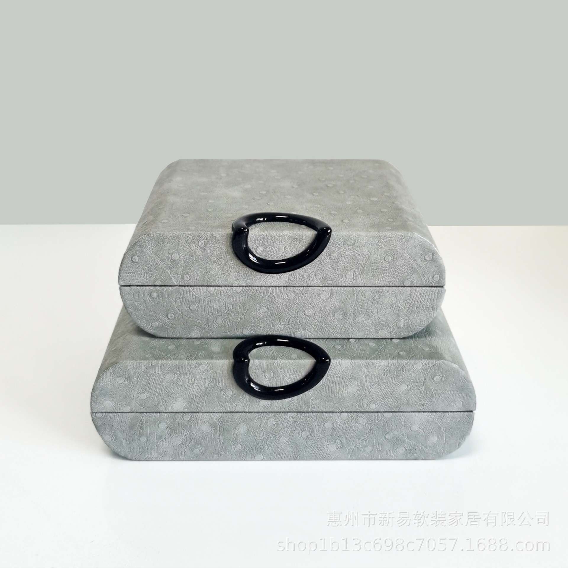 简约现代样板房装饰盒首饰盒新中式家居梳妆台收纳盒饰品家居软装