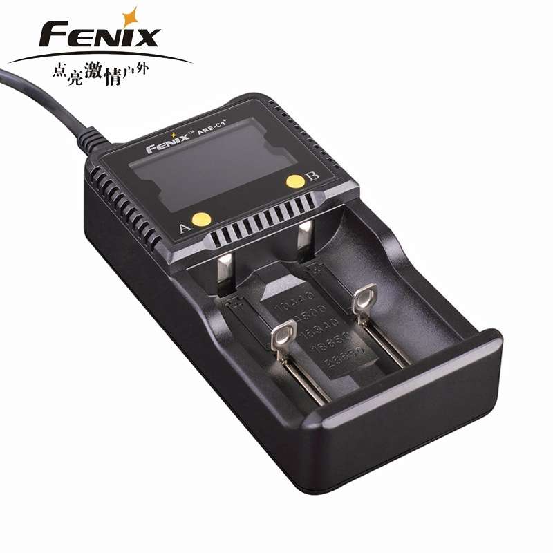 菲尼克斯Fenix ARE-C1+智能双槽充电器 18650/16340/26650/14500