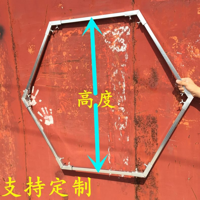 悬吊顶边边形空挂件吊顶装饰20196吊顶摆件 六新款铁艺形几何架子