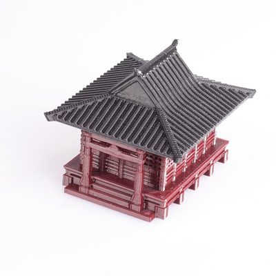 古建筑模型素材小屋中式吸水石房微景观假山摆件盆景造景水陆缸禅