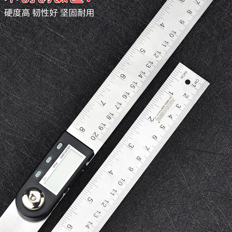 高精度木工度三角京选电子测量仪数显角度尺折叠360量角器直角尺