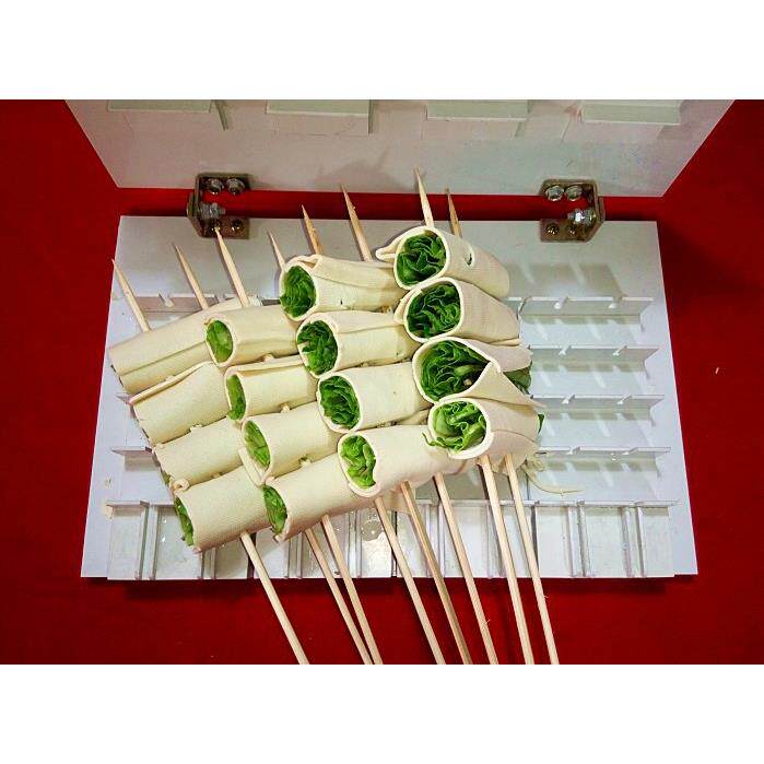 豆腐卷豆棍串豆干串青菜金针菇培根卷大葱串穿串器 手动穿串机