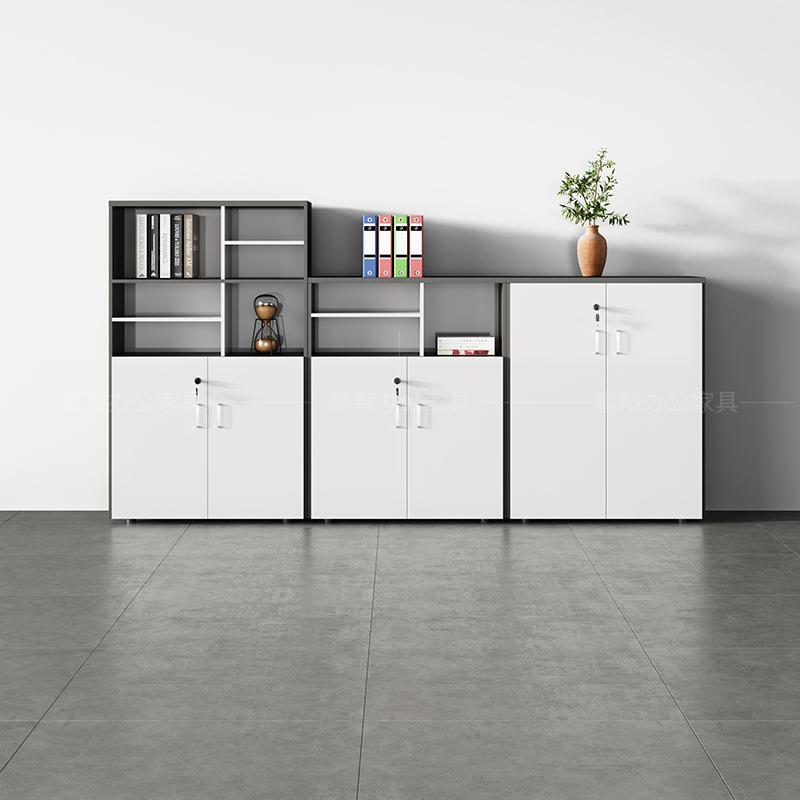 资料柜木质简约现代办公家具保密档案柜收纳储物办公柜子文件矮柜