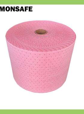 LEMONSAFE粉色吸液棉卷化学品吸附棉防酸碱溶剂吸收垫HRL03