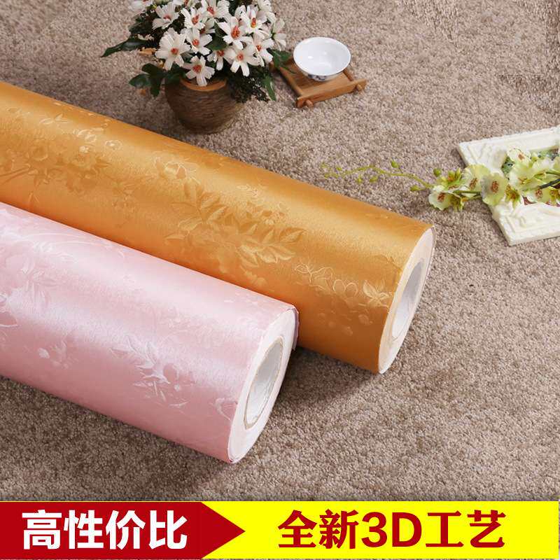 防水PVC自带胶墙纸家装欧式壁纸波音软片酒店彩晶膜墙纸 厂家