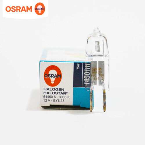 OSRAM欧司朗64450S卤素灯珠12V75W仪器灯泡机床照明灯珠竖灯丝