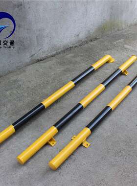 弯管挡车杆 2000*76*1.2mm 带法兰停车场挡车杆 车轮杆