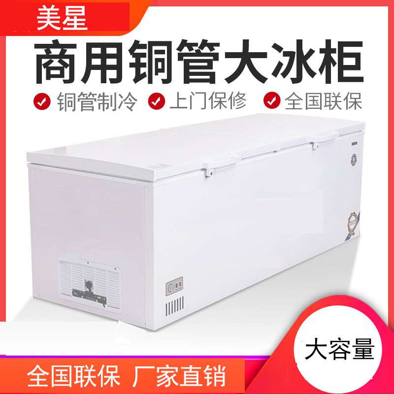 双温卧式大冰柜商用大容量家用冷柜冷藏冷冻保鲜双温节能冰箱雪柜