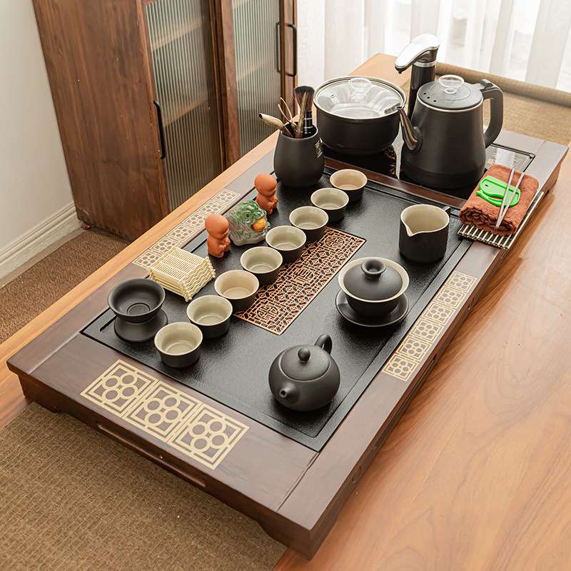 全自动大号茶盘茶台茶具套装家用客厅办公烧水壶防烫一体功夫整套