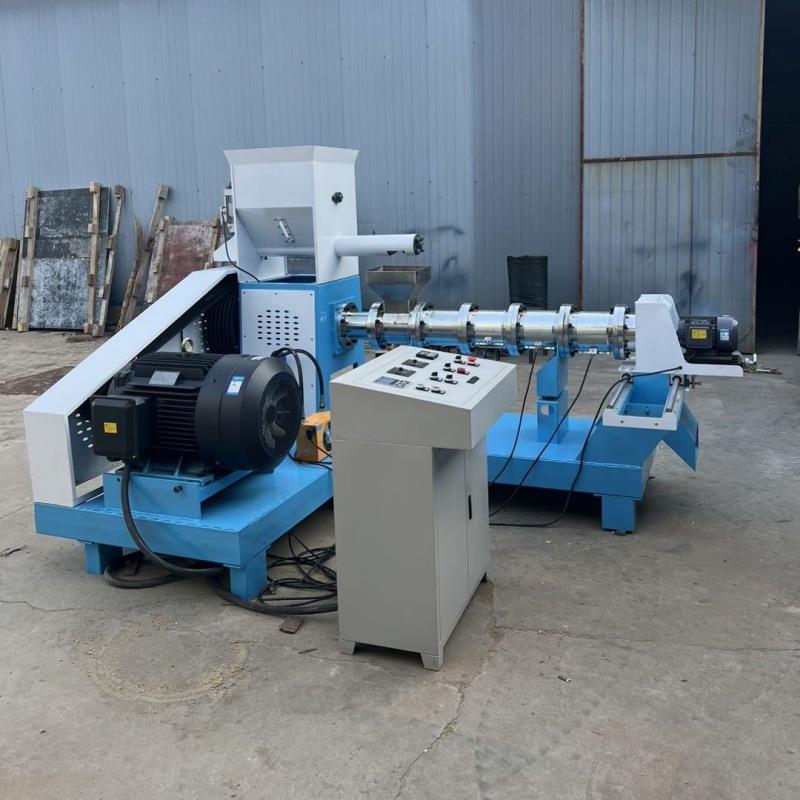 饲料膨化机全套设备鱼螃蟹饲料膨化机大型宠物狗粮猫粮膨化机