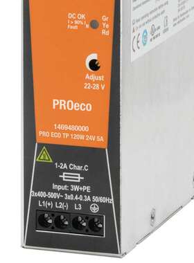 魏德米勒电源PRO ECO 72/120/240/480/960W 24V卡导轨式开关电源